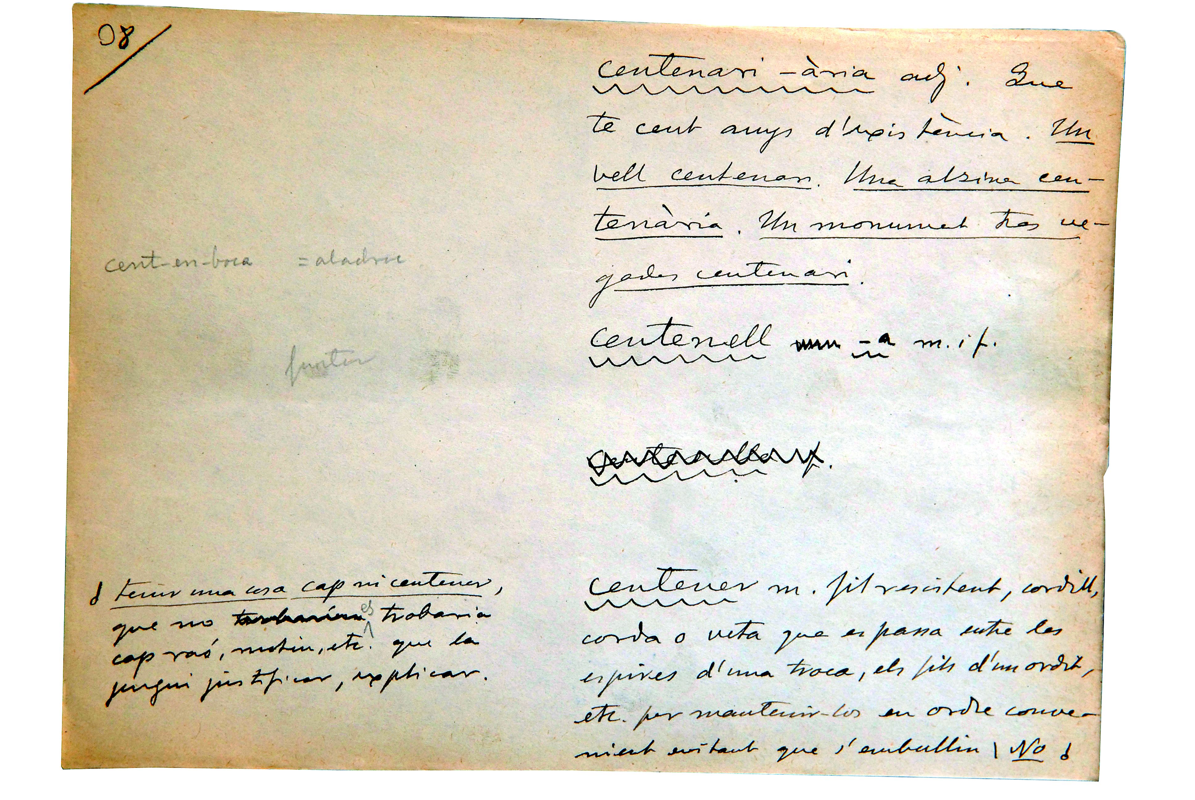 Manuscrits Diccionari
